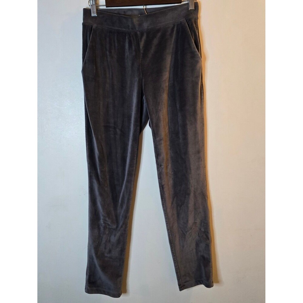 House of Harlow 1960 Pants Womens XS Gray Velvet Velour Lounge Pull On